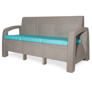 3-Seater Rattan Sofa { Gray باج }