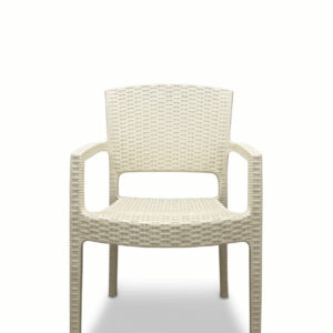 Al-Jawahir Rattan Side Chair{White ابيض }