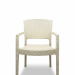 Al-Jawahir Rattan Side Chair – Samba {White ابيض }