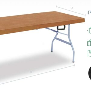 Samba Paradise 180 cm Portable Folding Tablاe HAZEL { عسلي }